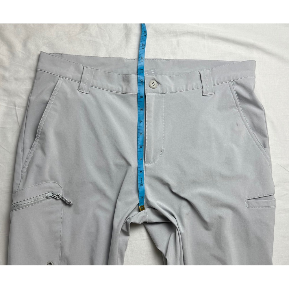 Columbia PFG Men's Gray Water Repellent Outdoor Cargo Pants Size 34x32 fishing - Picture 8 of 16